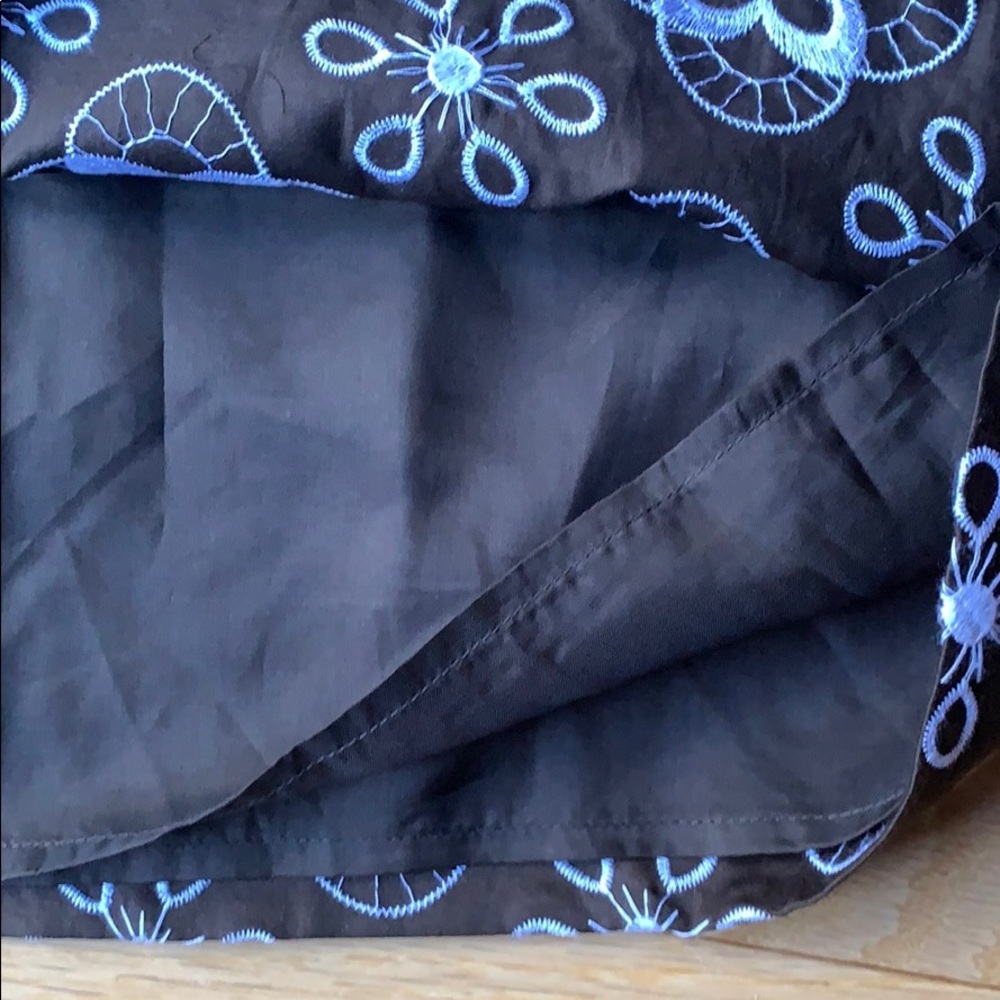 ANN TAYLOR LOFT skirt size 10 brown white - Picture 4 of 7